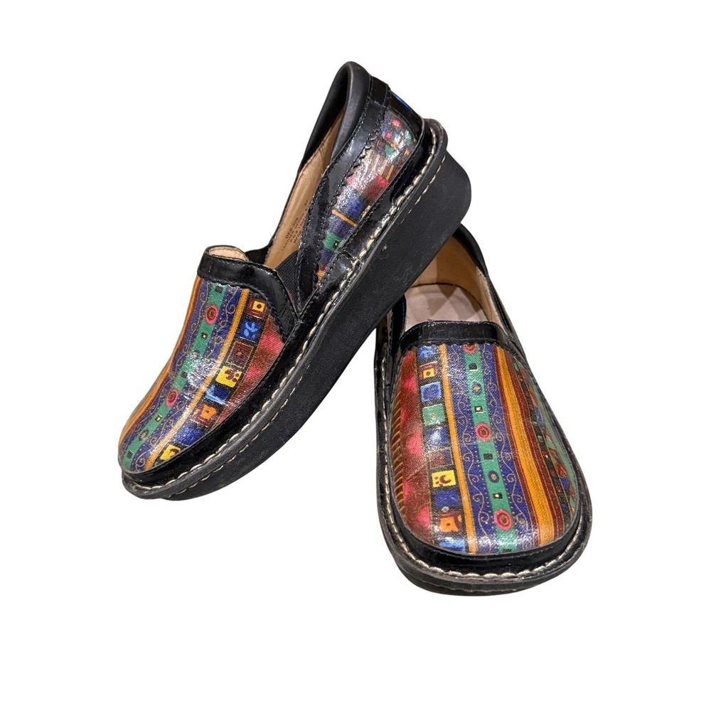 Alegria Paloma Deb-309 Mary Jane Shoes Multi Pattern Leather Women's 37 US 7-7.5